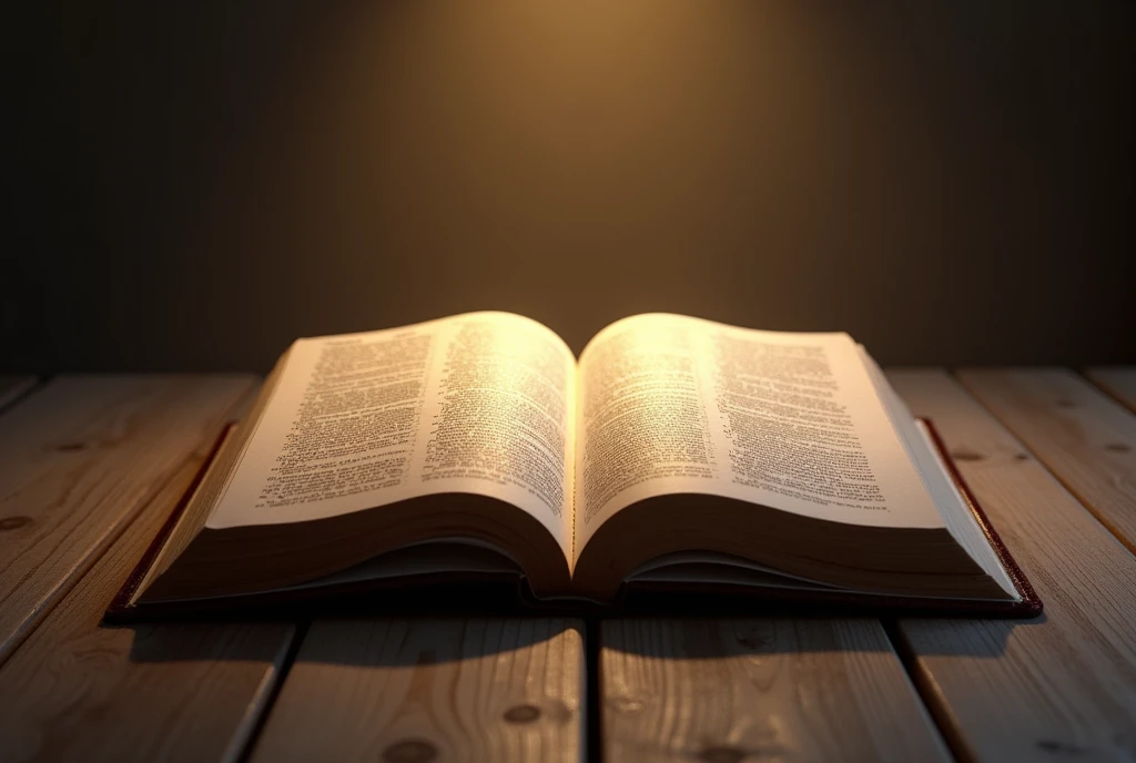 bible open on top of table without bottom