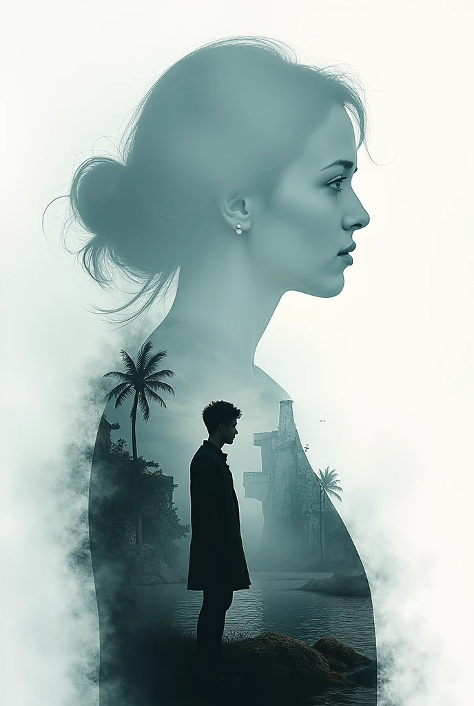 Make a double exposure design with photographs