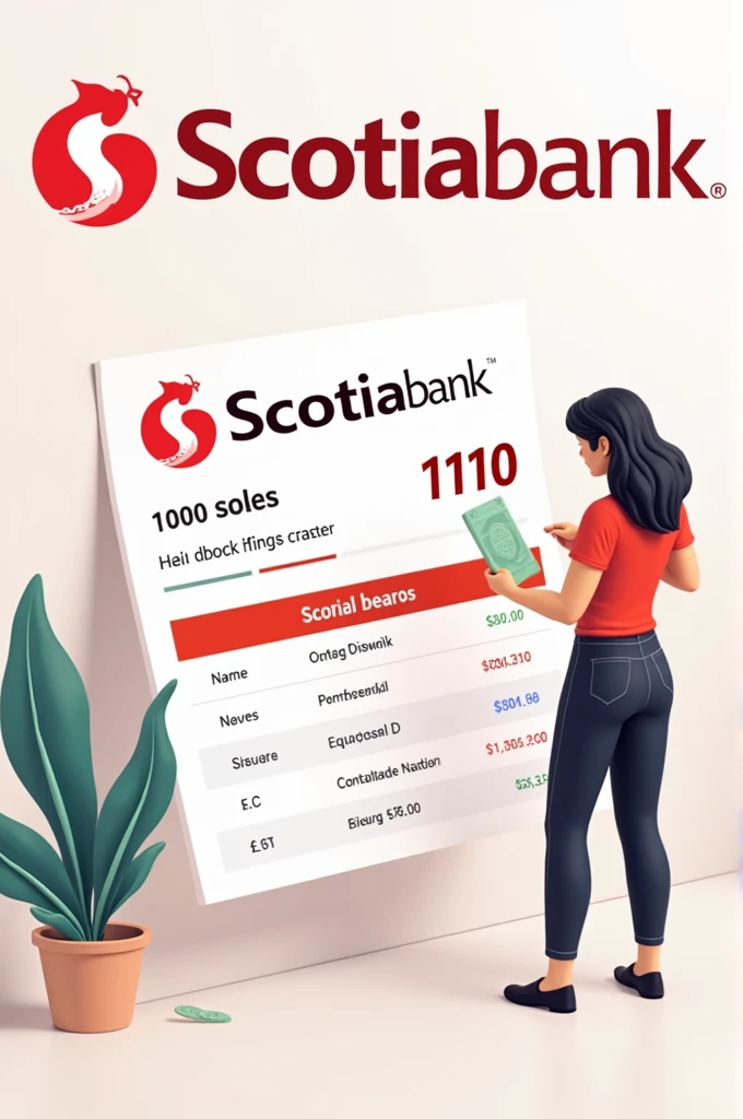 Scotiabank savings account of 1110 soles