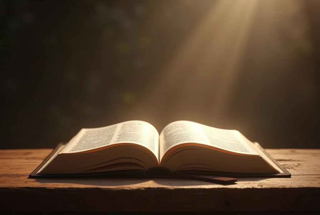 bible open on top of table without bottom 