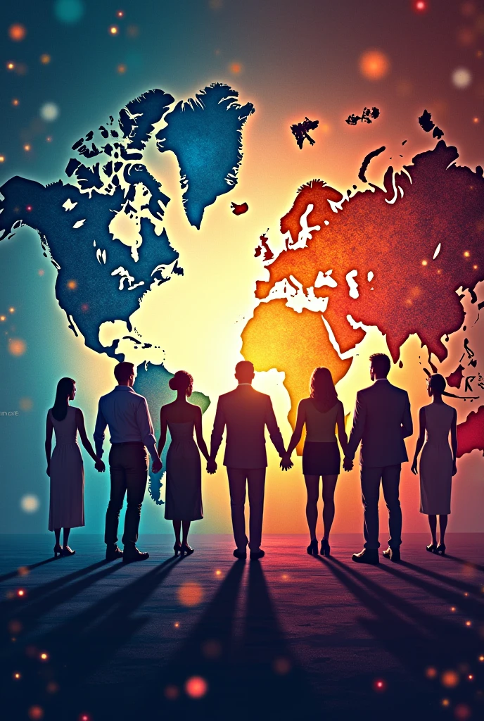 create a poster that clearly represents, visualize, or mirrors global
partnership