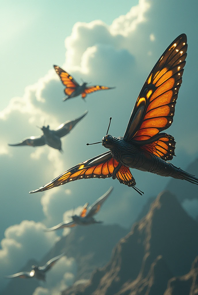 Photo of some birds flying with some butterfly fighters, let's see if you congratulate me now, asshole
