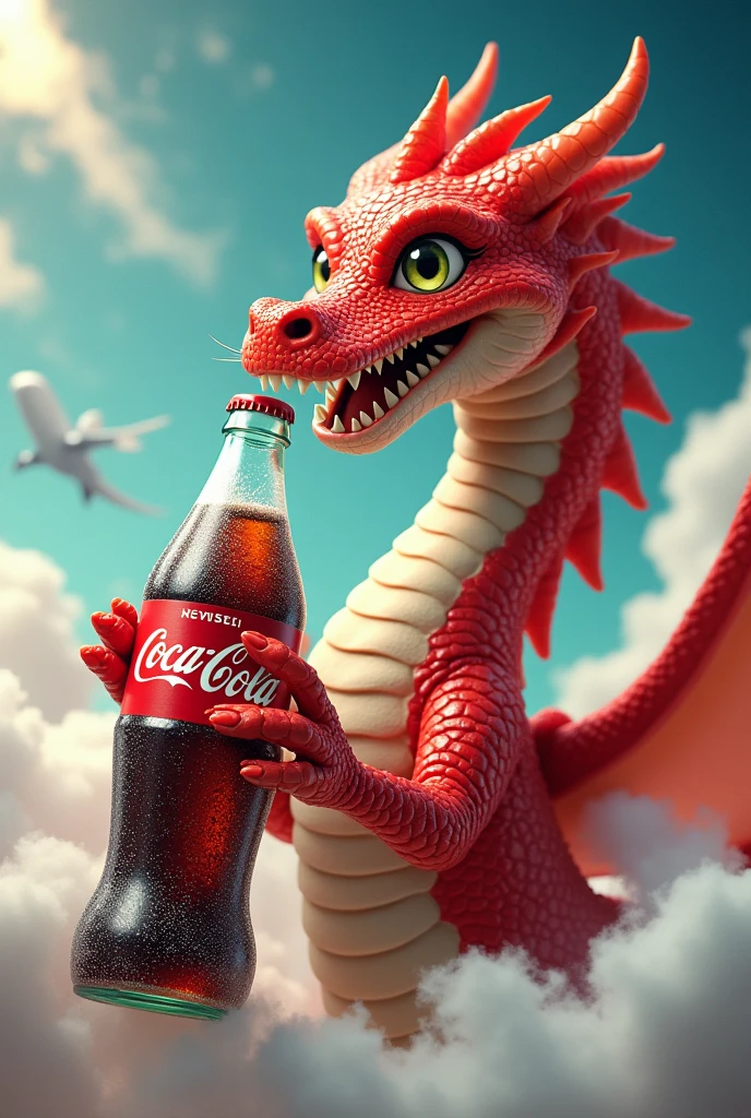 Coca-Cola loving dragon



