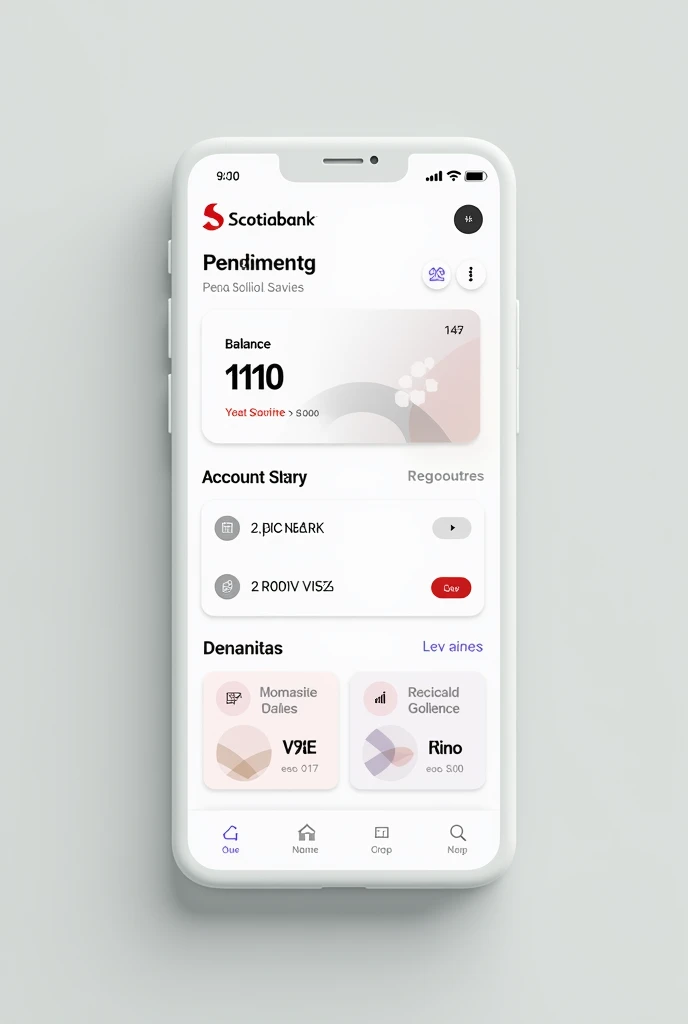 Scotiabank Peru app with savings account of 1110 soles