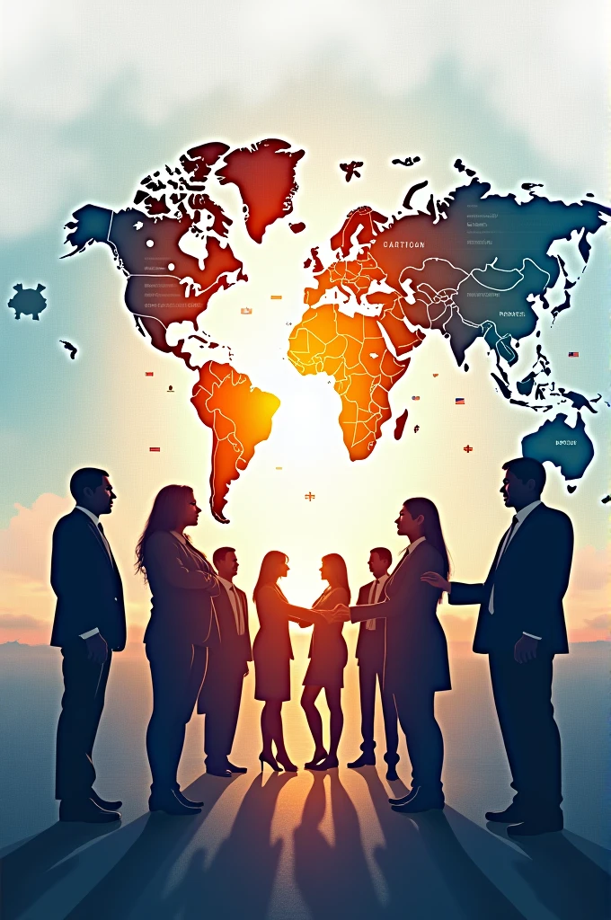 make a poster that clearly represents, visualize, or mirrors global
partnership.
