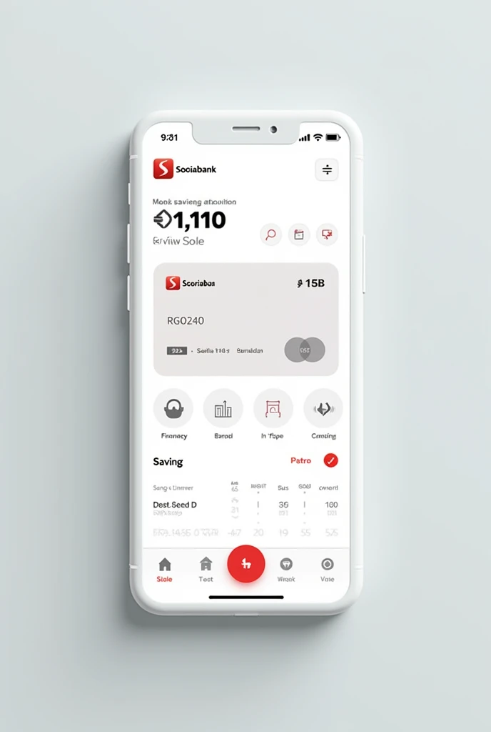 Scotiabank Peru app with savings account of 1110 soles