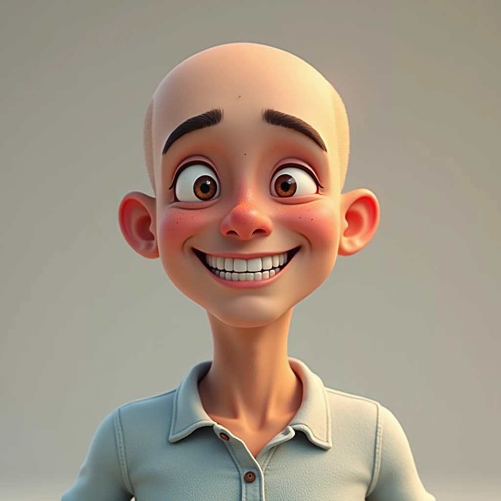 Smiling bald character