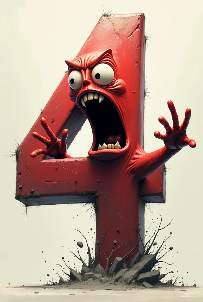 A screaming number 4