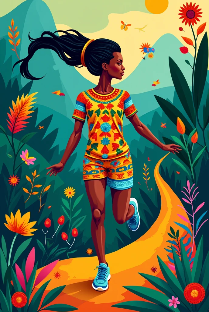 Create a T-shirt for the Olympics with a Brazil theme. Use your culture to create the t-shirt
