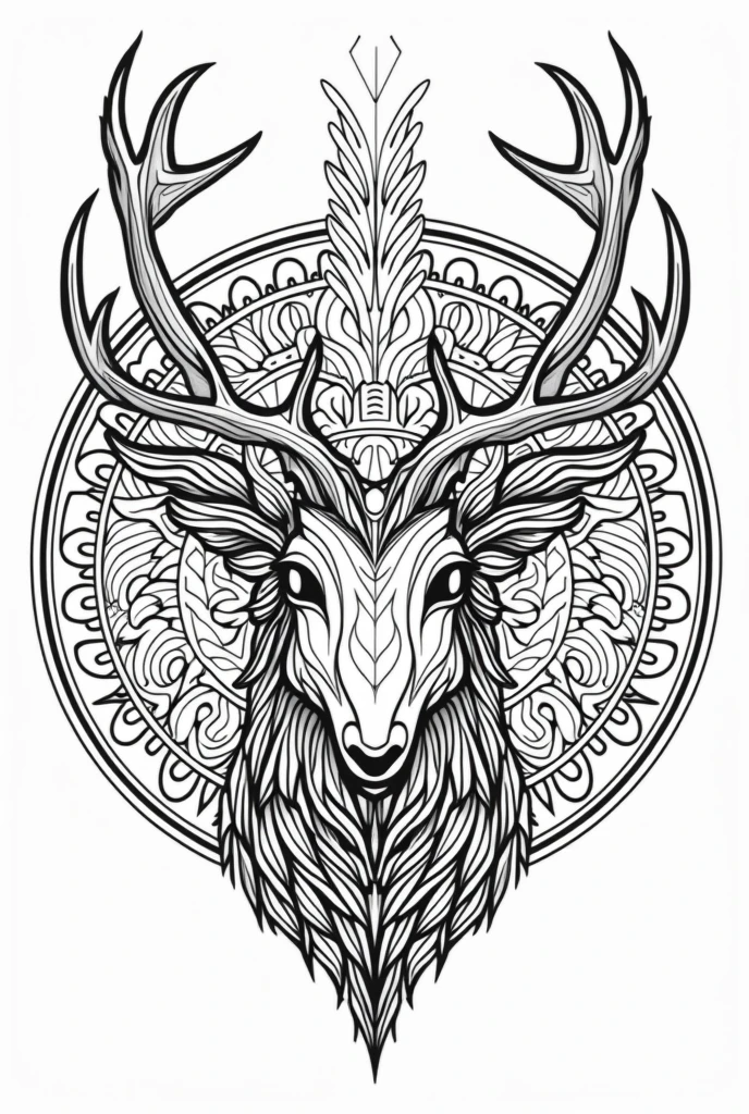 Animal mandalas to color thick lines