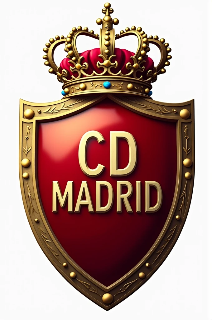 Create a shield with the name CD MADRID and a crown 