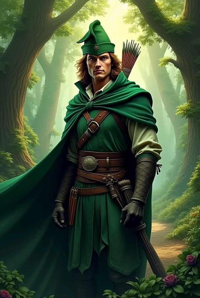 a stylish facebook cover photo with the text 'Robin Hood'