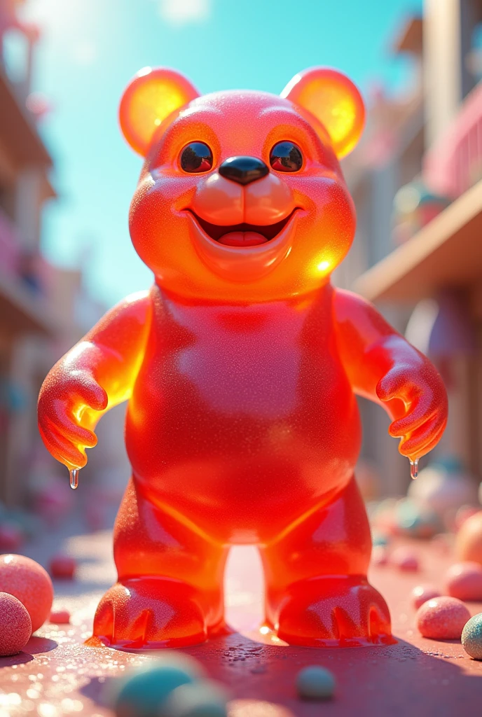 A gummy bear monster 