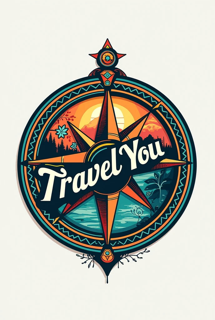 Create a travel company logo that has the name "travel you" and include it in the Portuguese logo