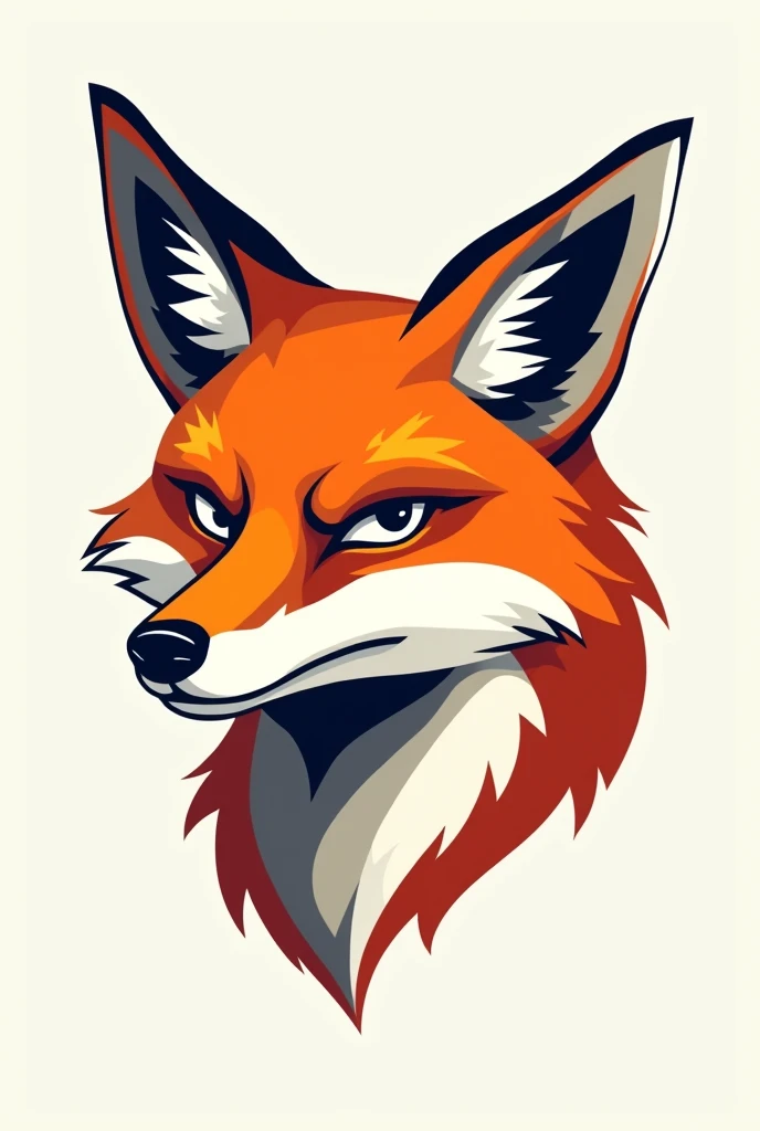 Make a mascot for architecture and urbanism athletics, uma raposa,just the face