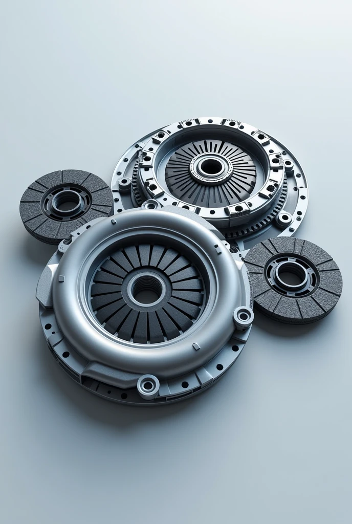 Create 3d image with clutch discs for cars