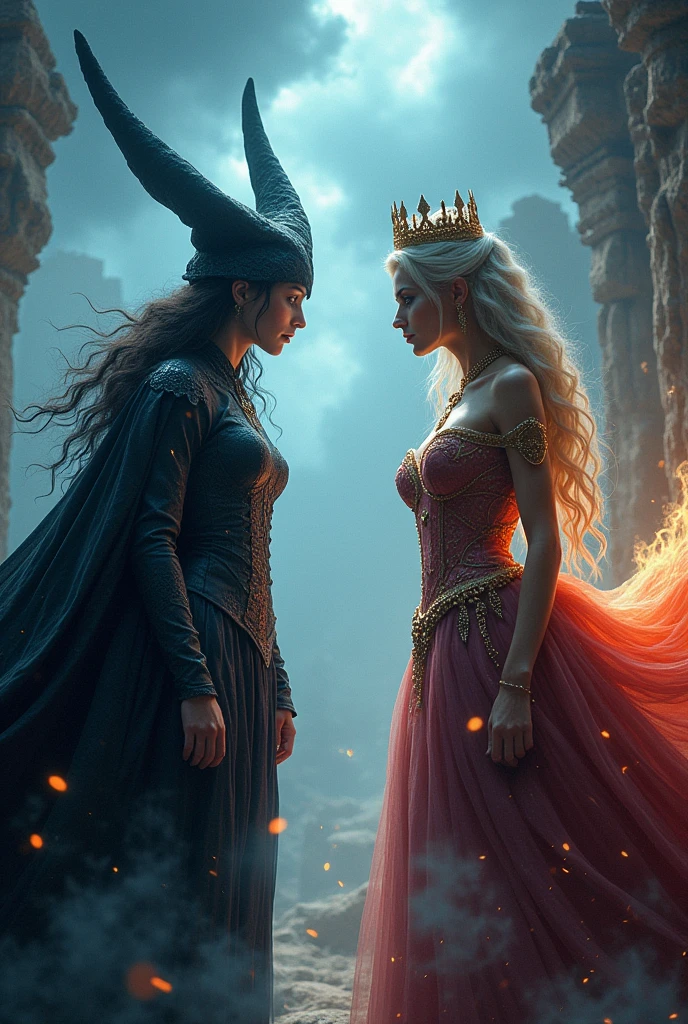 Witch girl  and princess they hate each other 