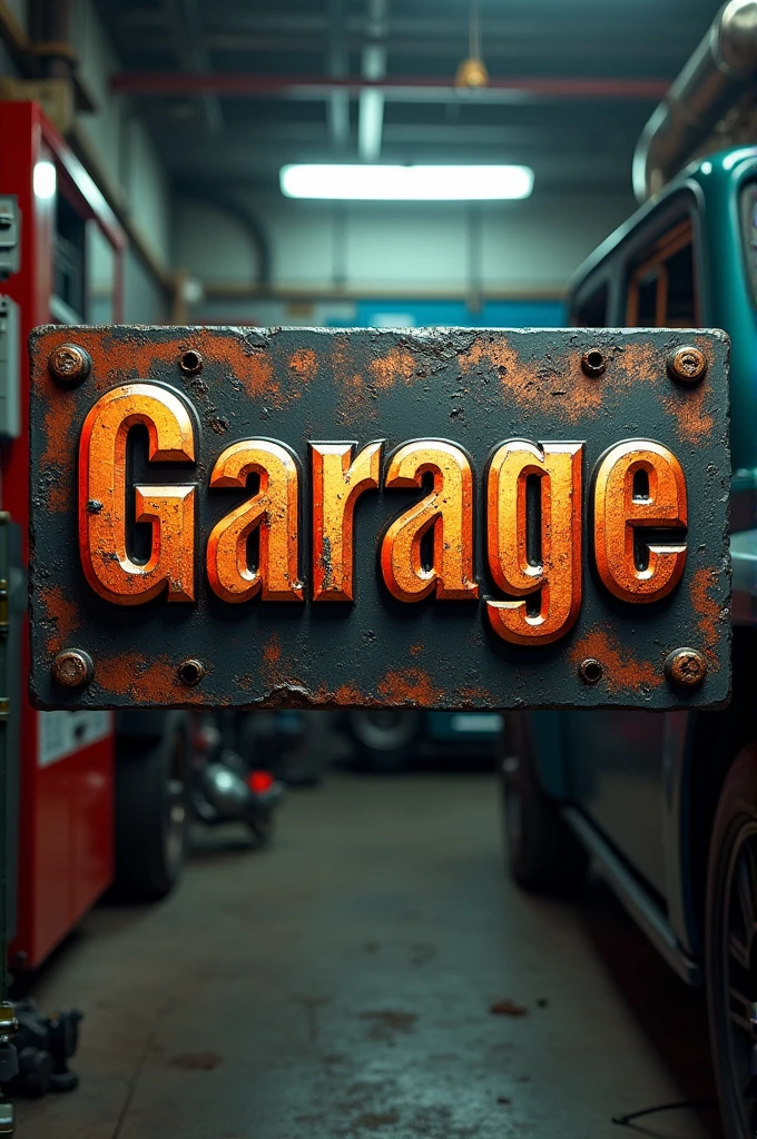 A profile picture with bronze garage text