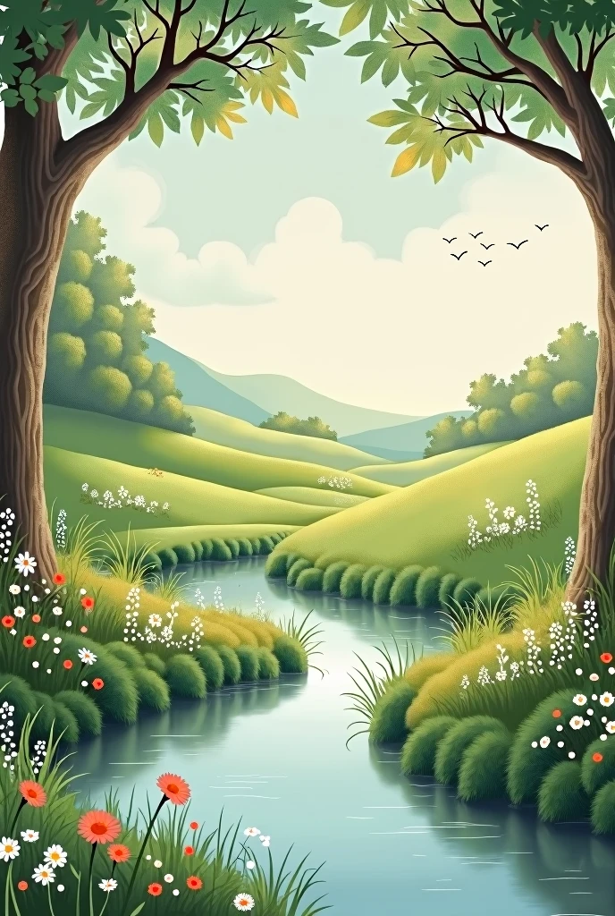 Paintig on wall which will calm your mind and give you relaxsation