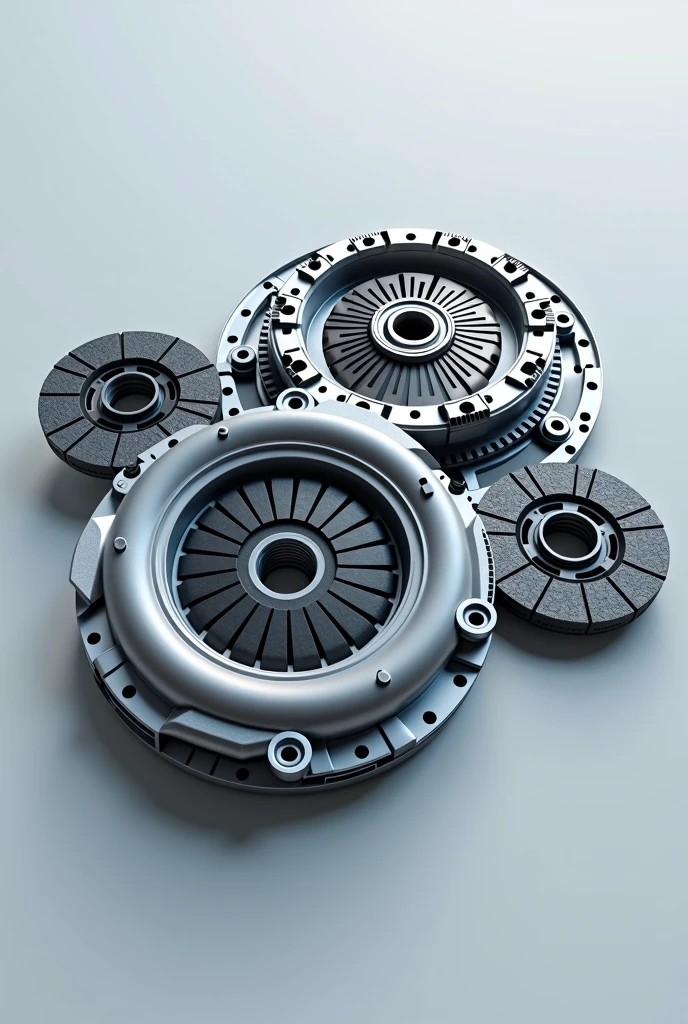 Create 3d image with clutch discs for cars