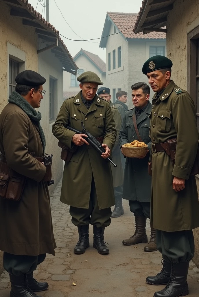 Polish civilians hiding and helping Allied soldiers