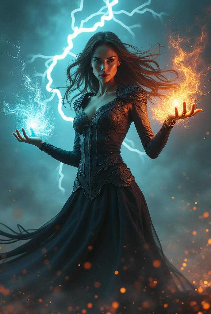 Super villain as elementals (woman)