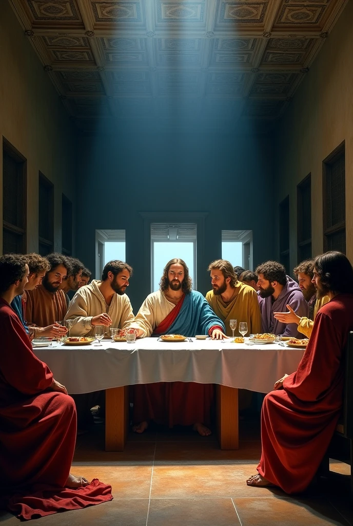 Image of the Last Supper, vast lighting and color