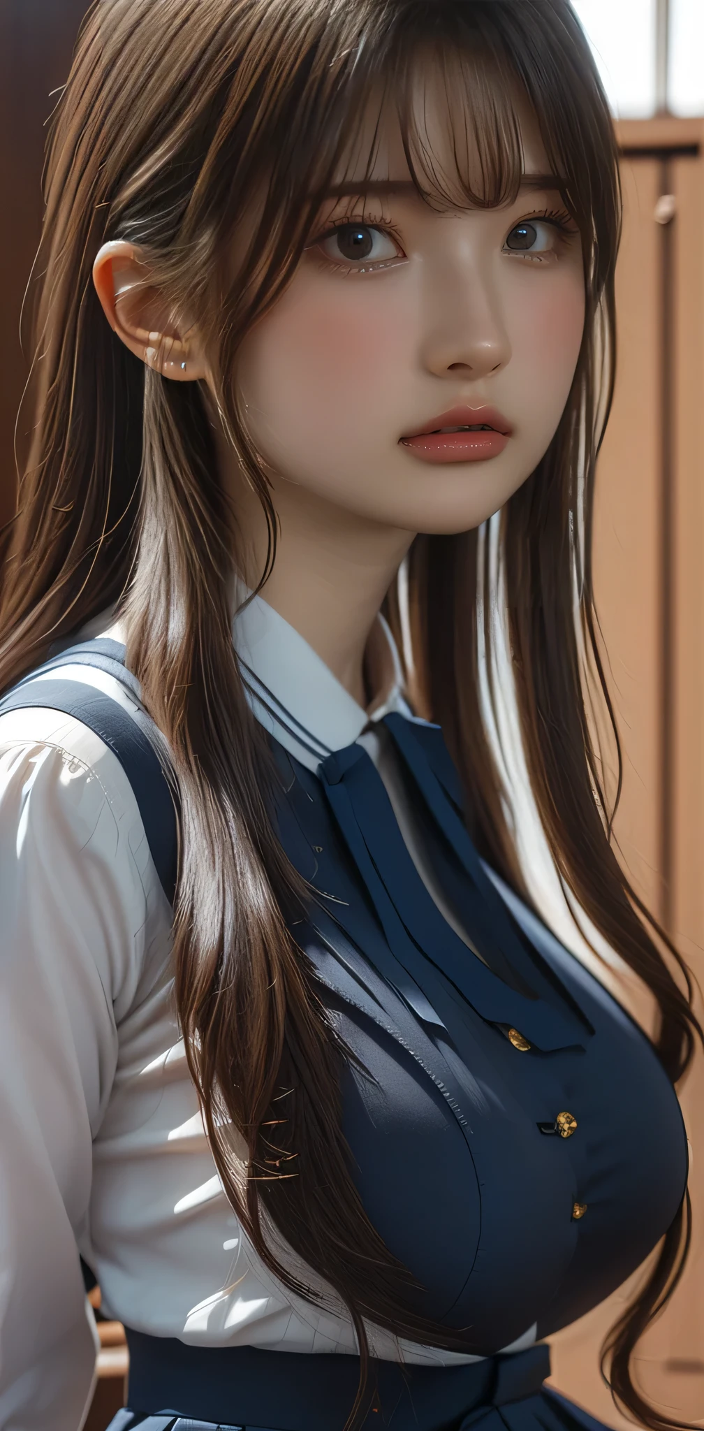(Very delicate and beautiful:1.2)(((supermodel,グラマーで有名なsupermodel))),(((Very huge bigger than a face:1.95))),(((Beautiful very huge breasts,sensuous))),【Bike Shorts】,,【Three Girls】,,Highest quality, High resolution, 8k,mini skirt,White Sailor Suit,Black hair twin tails,Data Style,loafers
