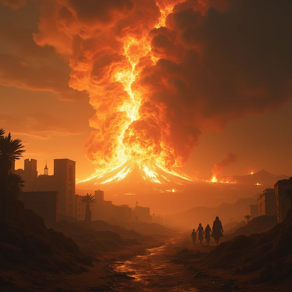 The city of Sodom and Gomorrah was destroyed by fire falling from the sky.
._