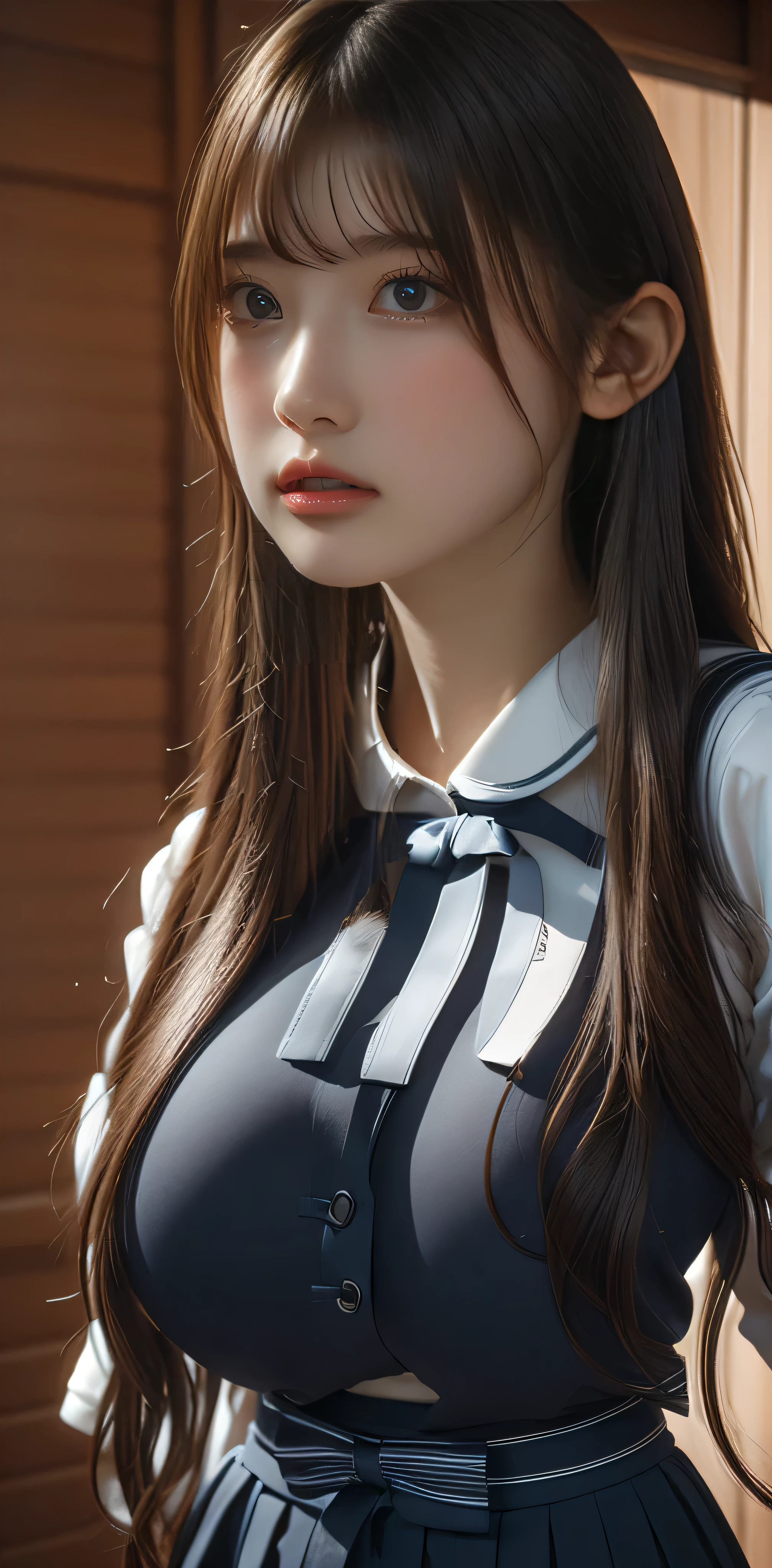 (Very delicate and beautiful:1.2)(((supermodel,A glamorous and famous supermodel))),(((Very huge bigger than a face:1.95))),(((Beautiful very huge breasts,sensuous))),【Bike Shorts】,,【Three Girls】,,Highest quality, High resolution, 8k,mini skirt,White Sailor Suit,Black hair twin tails,Data Style,loafers
