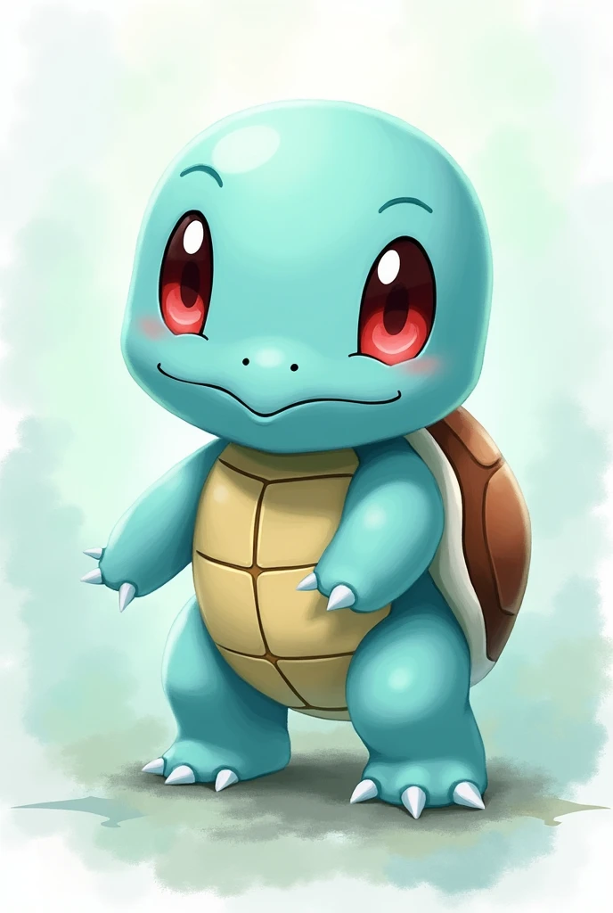 Shiggy aus Pokémon in Aquarell gemalt