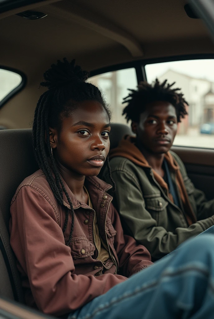 A poor, black woman, seventeen years old, in a car with two male and female friends