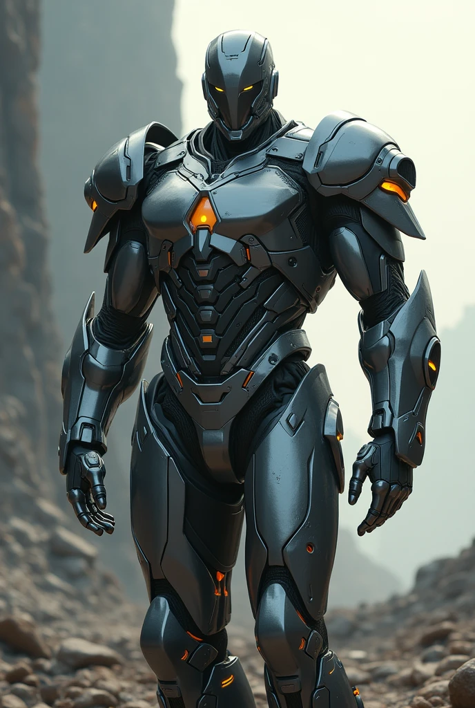 boss wearing a metal suit
