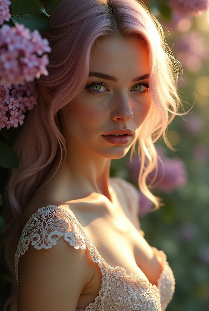 Filigree dress,Piercing jade eyes,3/4 photo,Sunny,smiling,wall of lilacs ,Amazing_breasts,(Focus on_breasts),Raining,Piercing eyes,Tilted head, pale skin,Photorealistic,Black eye makeup,freckles on nose ,Closeup, Caucasian girl,glistening eyes,Closeup Madison beer,completely_nude,, venom,Cyberpunk skinny girl,Voigtlander Nokton 50mm f1.4 ,bare mammary_glands,Photorealistic Beautiful woman,medium_mammary_glands,(Polaroid, Kodak Portra 800,Hyperrealistic, photorealistic, lifelike, PBR (Physical Based Rendering), Specular highlights, Post-processing effects, Highly detailed, 8k, Ray tracing, V-Ray, Ultra- detailed, Depth of Field, Cinematic, Realistic lighting Closeup,Woman,Shadows on body,tiny bra,Invisible background,White invisible background,bare bottom ,woman with stylish pink hair with black highlights ,blonde pink hair blowing in wind,ultra HD,intricate details,3d render,hyper maximalist,windy, High-definition, Premium, Superior, Professional, Flawless, Exquisite, High- end, Photorealistic, Textured, Impressive, Hyperrealistic, High-resolution, Lifelike, Masterpiece, High dynamic range (HDR), PBR (Physically Based Rendering), Post- processing effects, Dynamic composition, Ray tracing, Ultra detailed, High quality, Sharp focus, Translucency, Naturalistic, Organic textures, Highly detailed, Details, Full HD, Depth of field, Realistic lighting, Sunset, (Polaroid, Kodak Portra 800,Hyperrealistic, photorealistic, lifelike, PBR (Physical Based Rendering), Specular highlights, Post-processing effects, Highly detailed, 8k, Ray tracing, V-Ray, Ultra- detailed, Depth of Field, Cinematic, Realistic lighting,superhero pose,dramatic,dark silver hair tied back,focus on_breasts