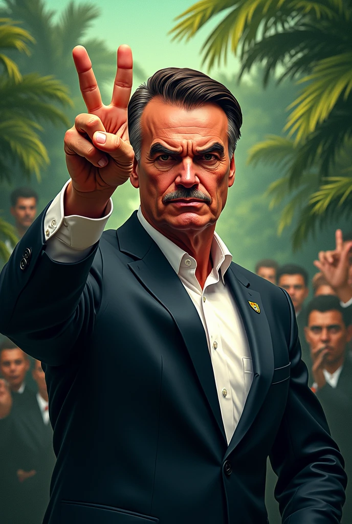 Bolsonaro making the L