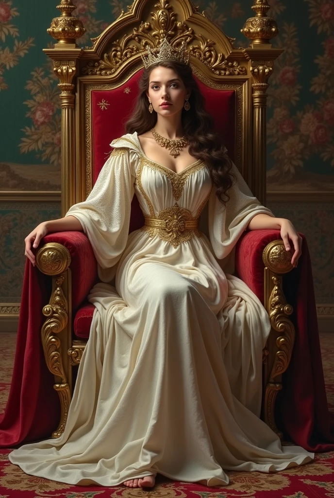 Majestic queen woman sitting