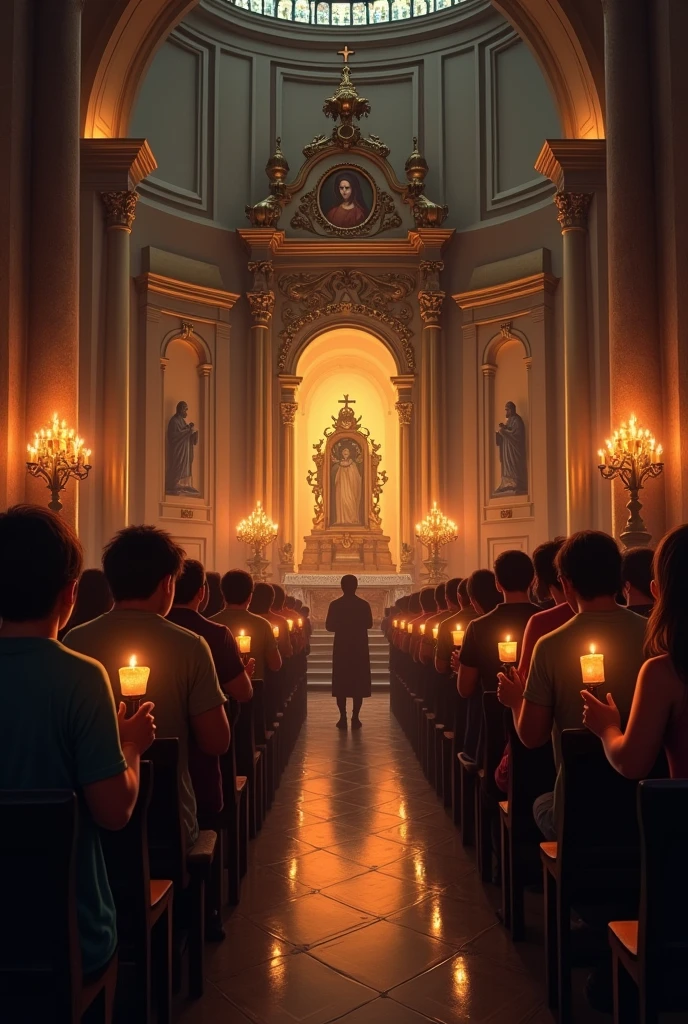 Art for the CJHE prayer meeting at the Nossa Senhora de Guadalupe church, as 19:30h, no tamanho de story