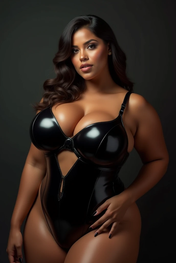 Big tits big ass latina in latex