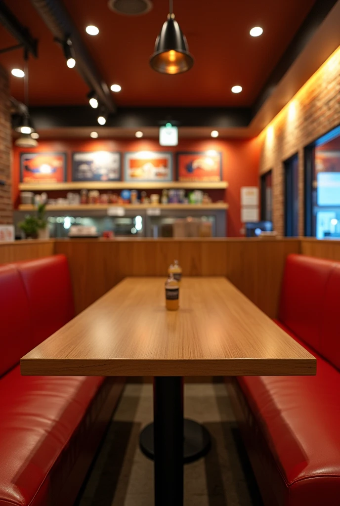 empty table in Nando's restaurant