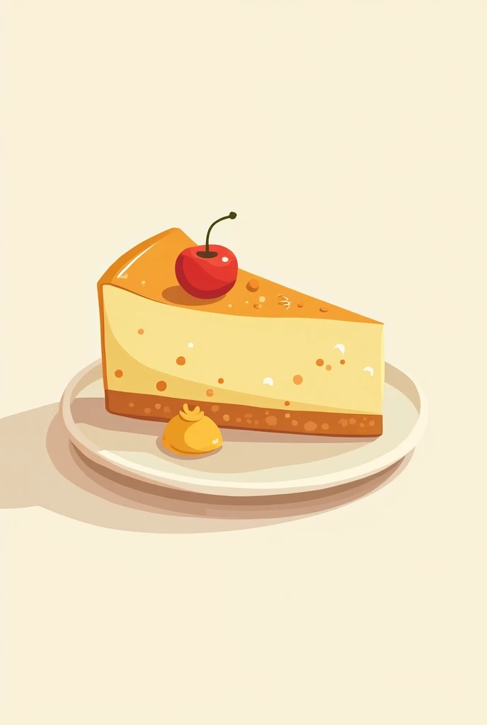 Cheesecake icon, 1:1 image scale, minimalist, Indonesian elements, cartoon