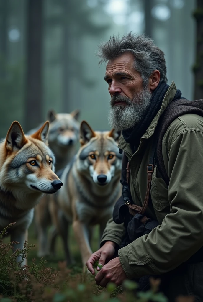 Un homme qui aime trop les loups