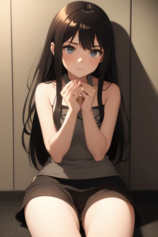 A very shy girl