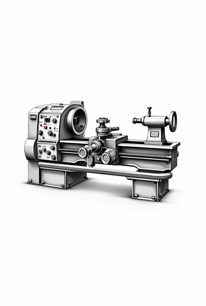 Drawing of the logo of my company Tornearia Moura 2005 with lathe
