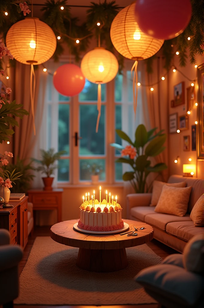 want an image of decorated room for a small birthday party