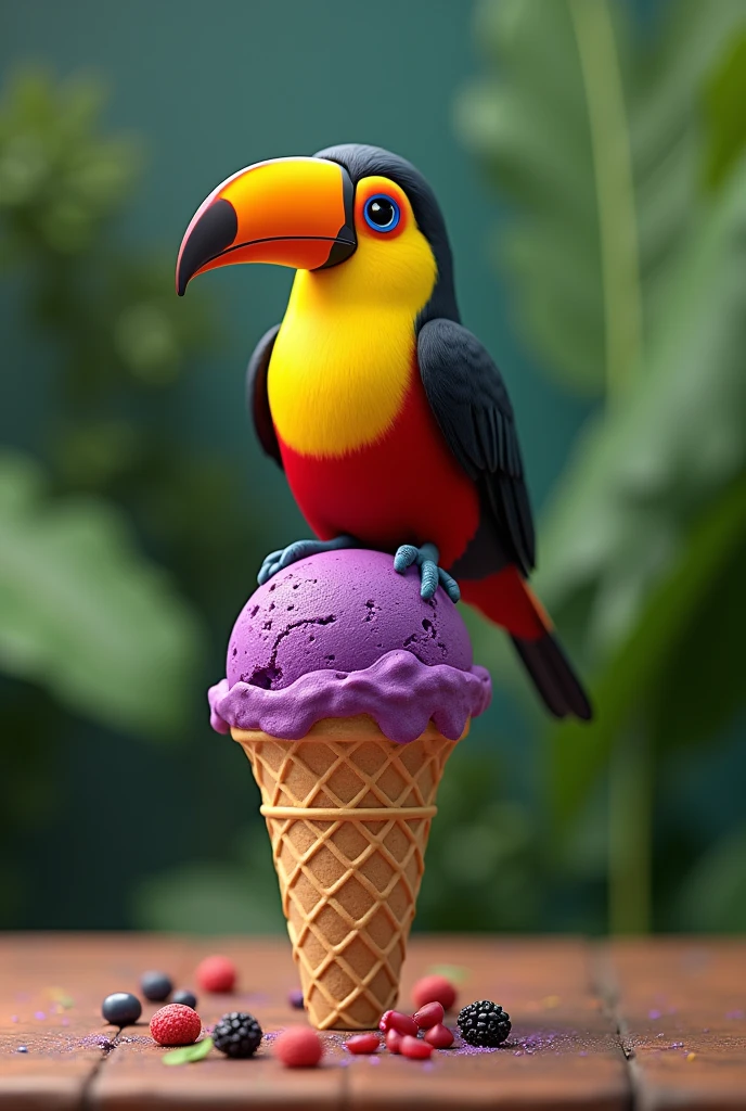 toucan and acai ice cream
