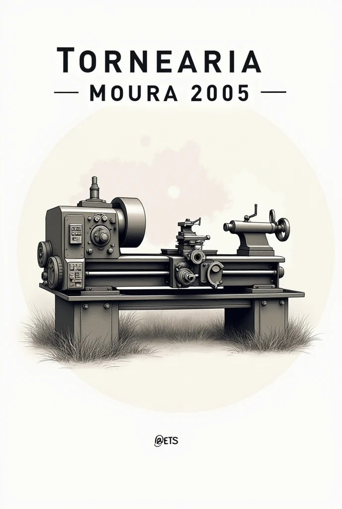 Drawing of the logo of my company Tornearia Moura 2005 with Tornearia Moura lathe
