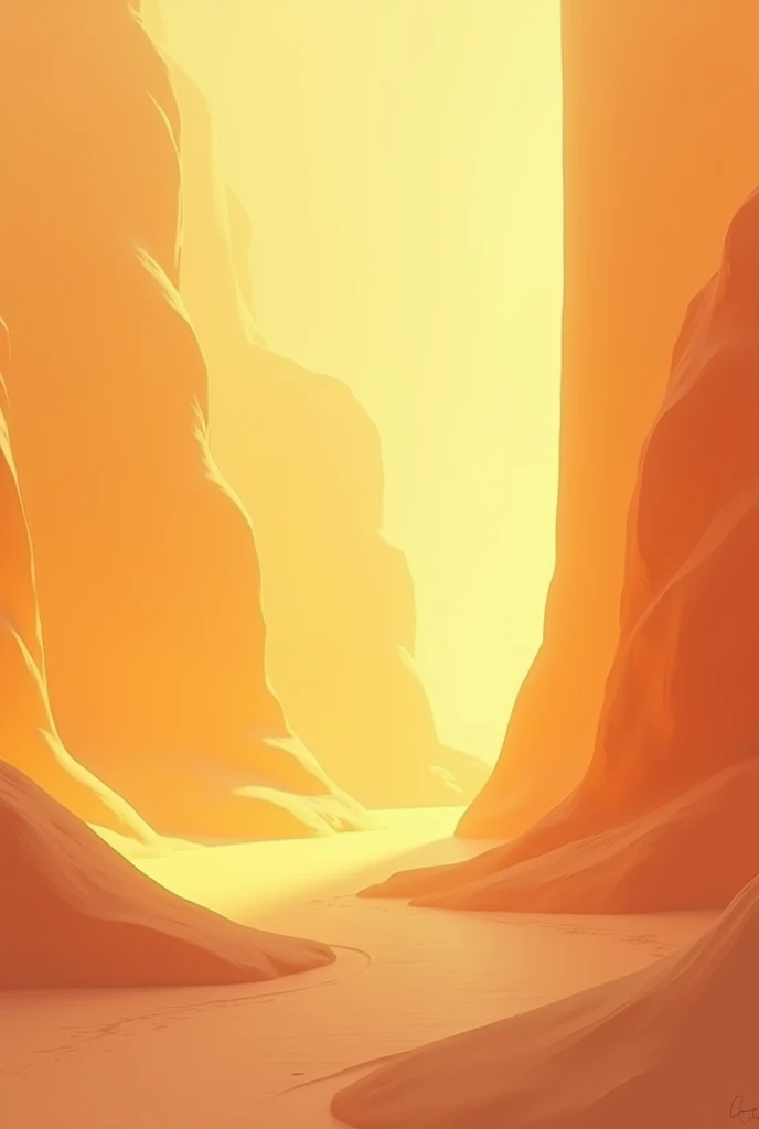Faded from outside with light orange color and inside with light yellow color