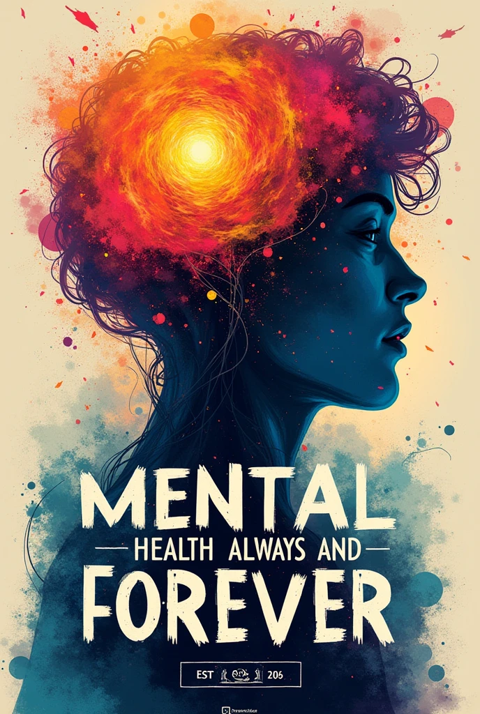 generate a fyer with the phrase "Mental health Always and forever"
