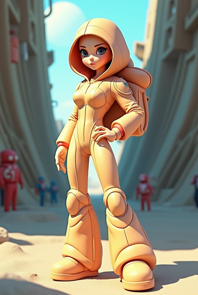 Keep the whole image and just change the color of the jumpsuit to pink