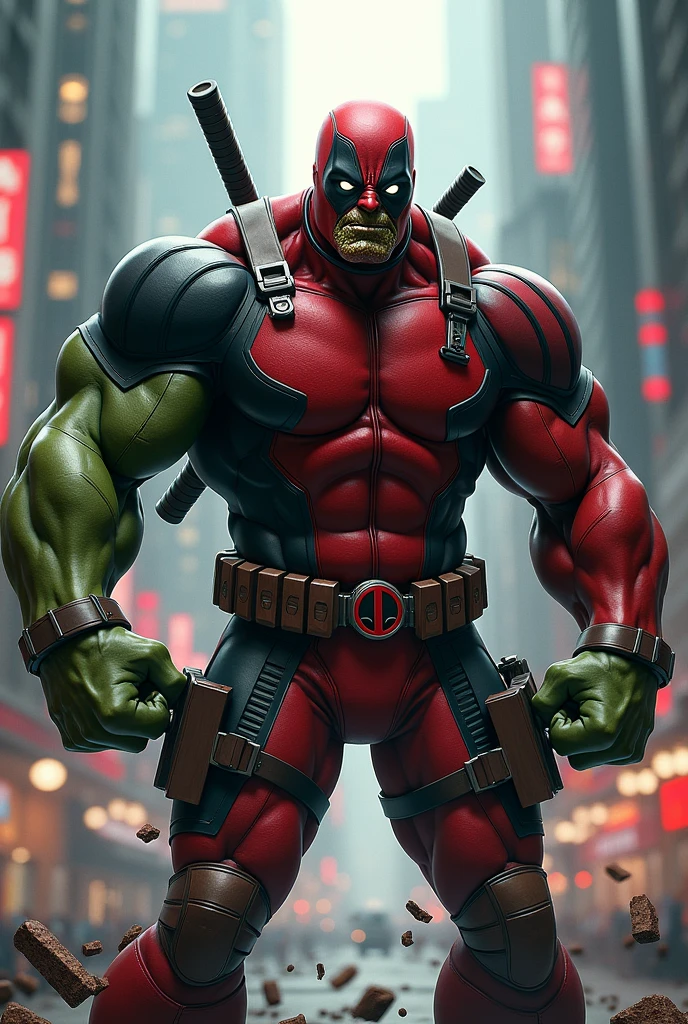 Connect Hulk with Deadpool, a new superhero character